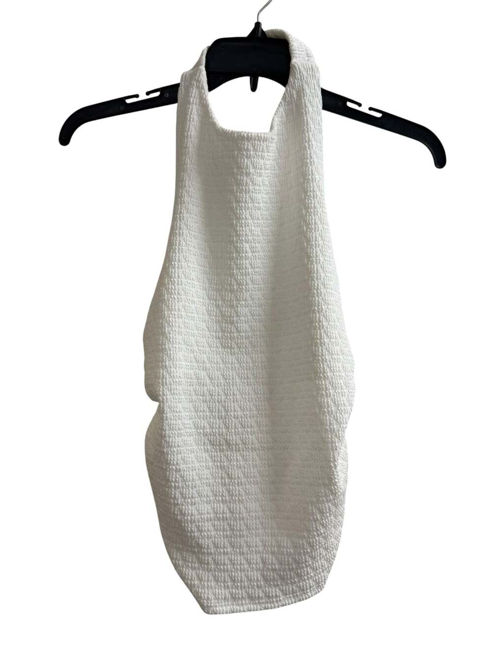 moa moa White Ivory Textured Halter Top | S